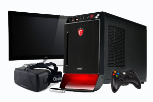 The Vivid Vision for Amblyopia bundle. Comes with a top of the line mini ITX desktop computer, touchscreen monitor, Oculus Rift virtual reality HMD, xbox controller, leap motion controller, and more!