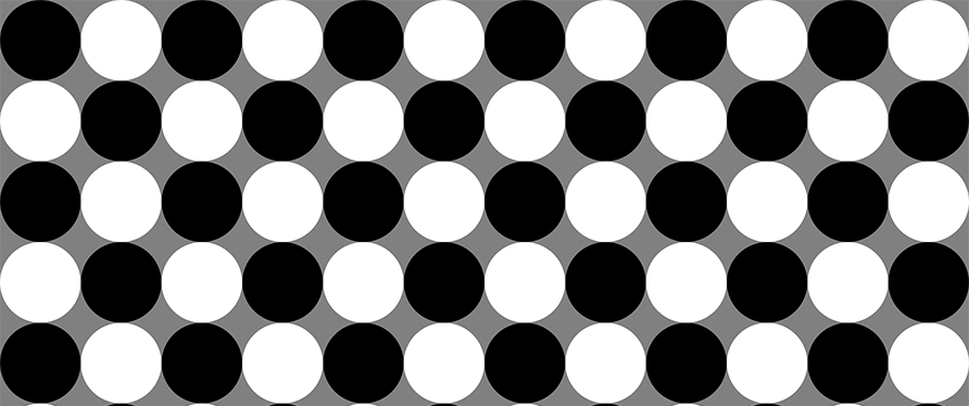 optical illusion black and white circles